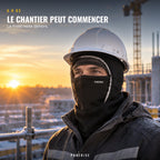 Le chantier peut commencer : cagoule PAREBISE au lever du jour