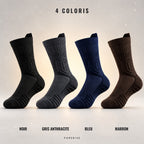 Chaussettes PAREBISE en 4 coloris : noir, gris anthracite, bleu, marron