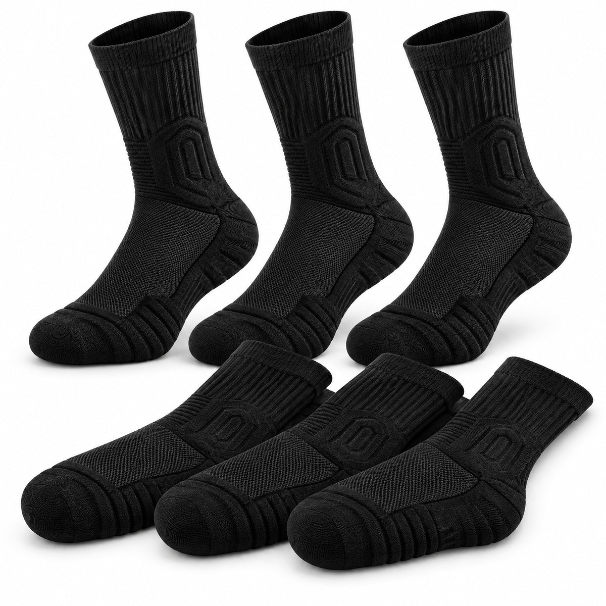 Lot de 3 paires de chaussettes de travail PAREBISE noires, fond blanc